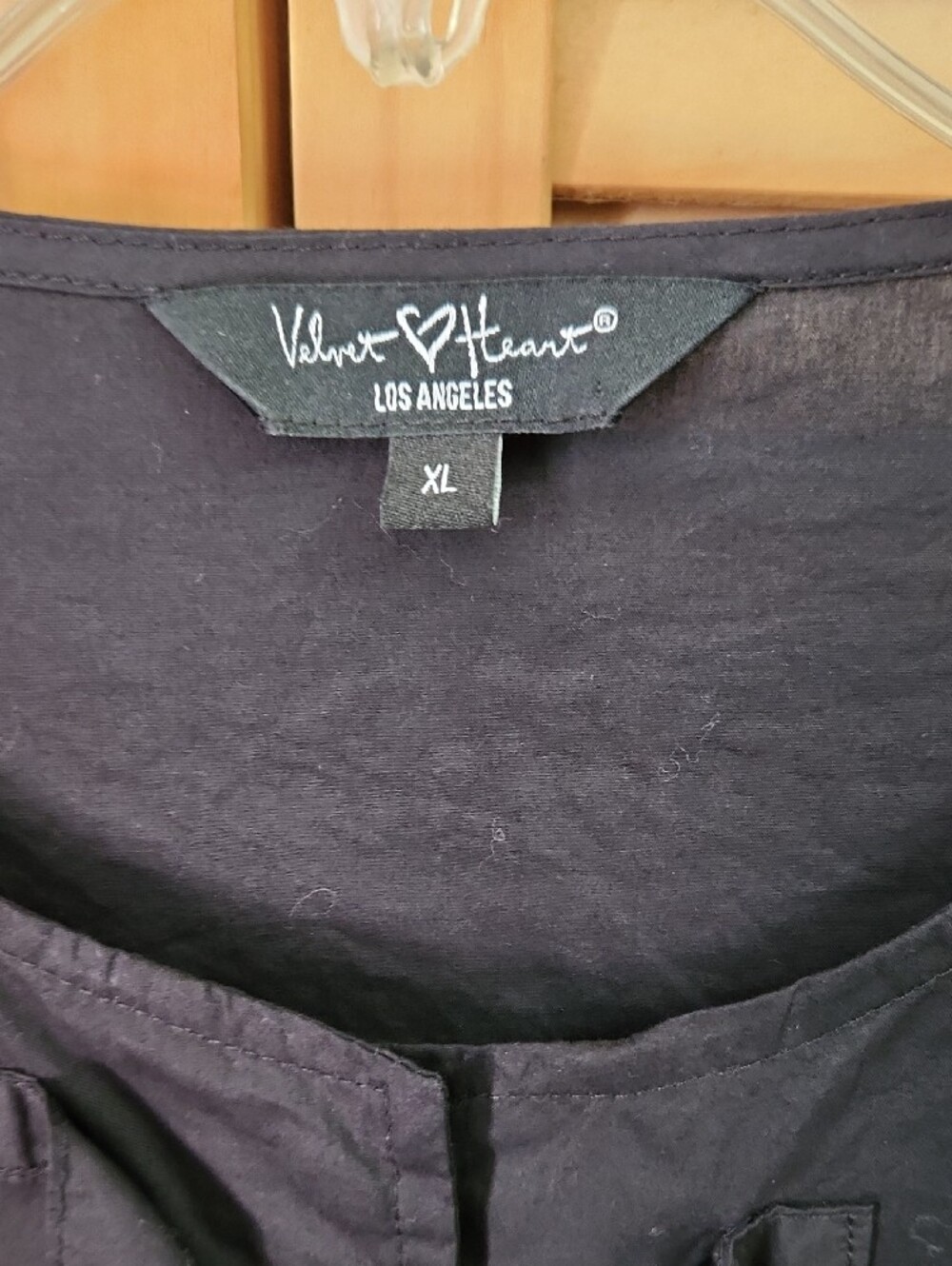 Velvet Heart Black Ruffle-Tie Peplum Top with Bows - Picture 2 of 4